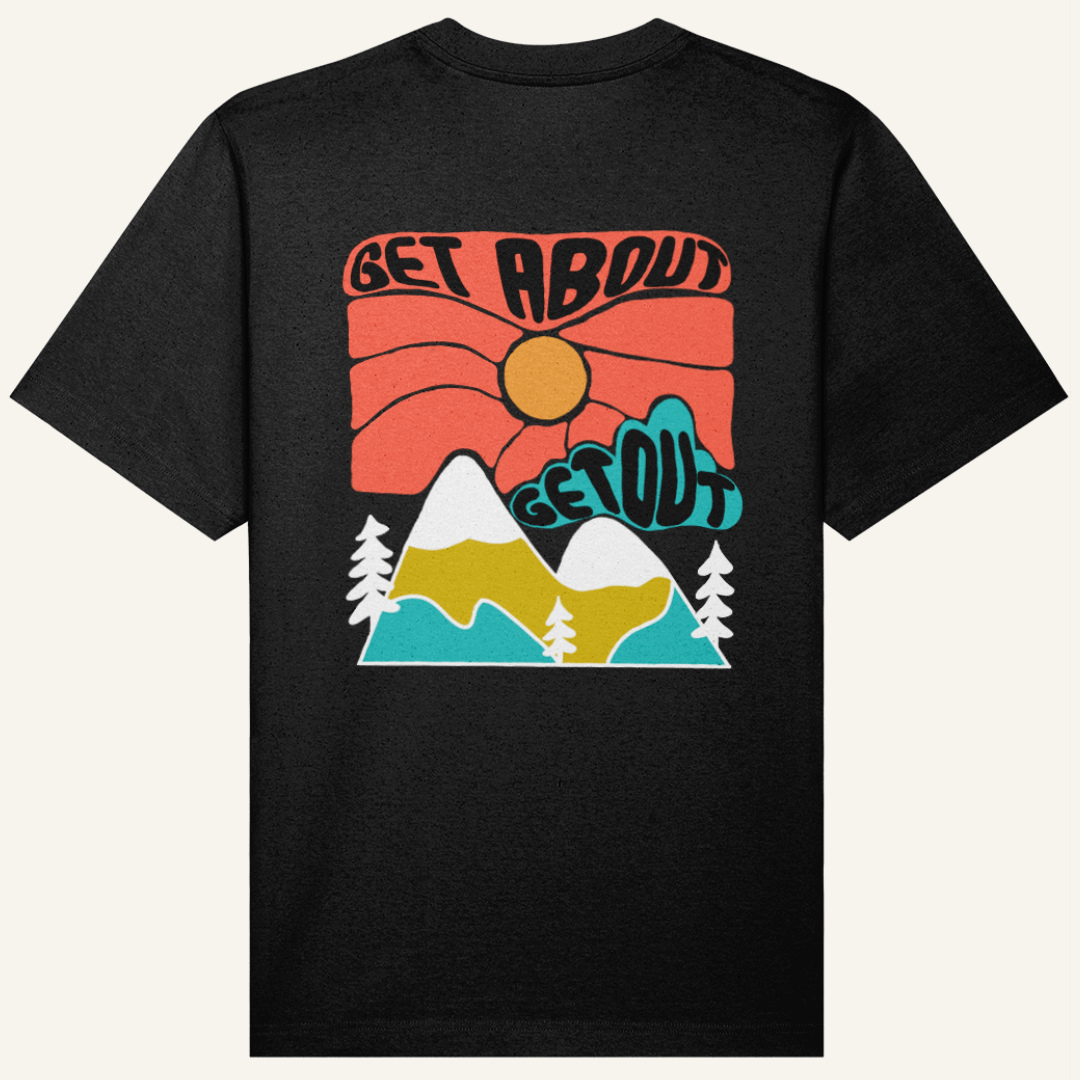 "Get About Get Out" Organic Tee - Lynch & Loose Clothing