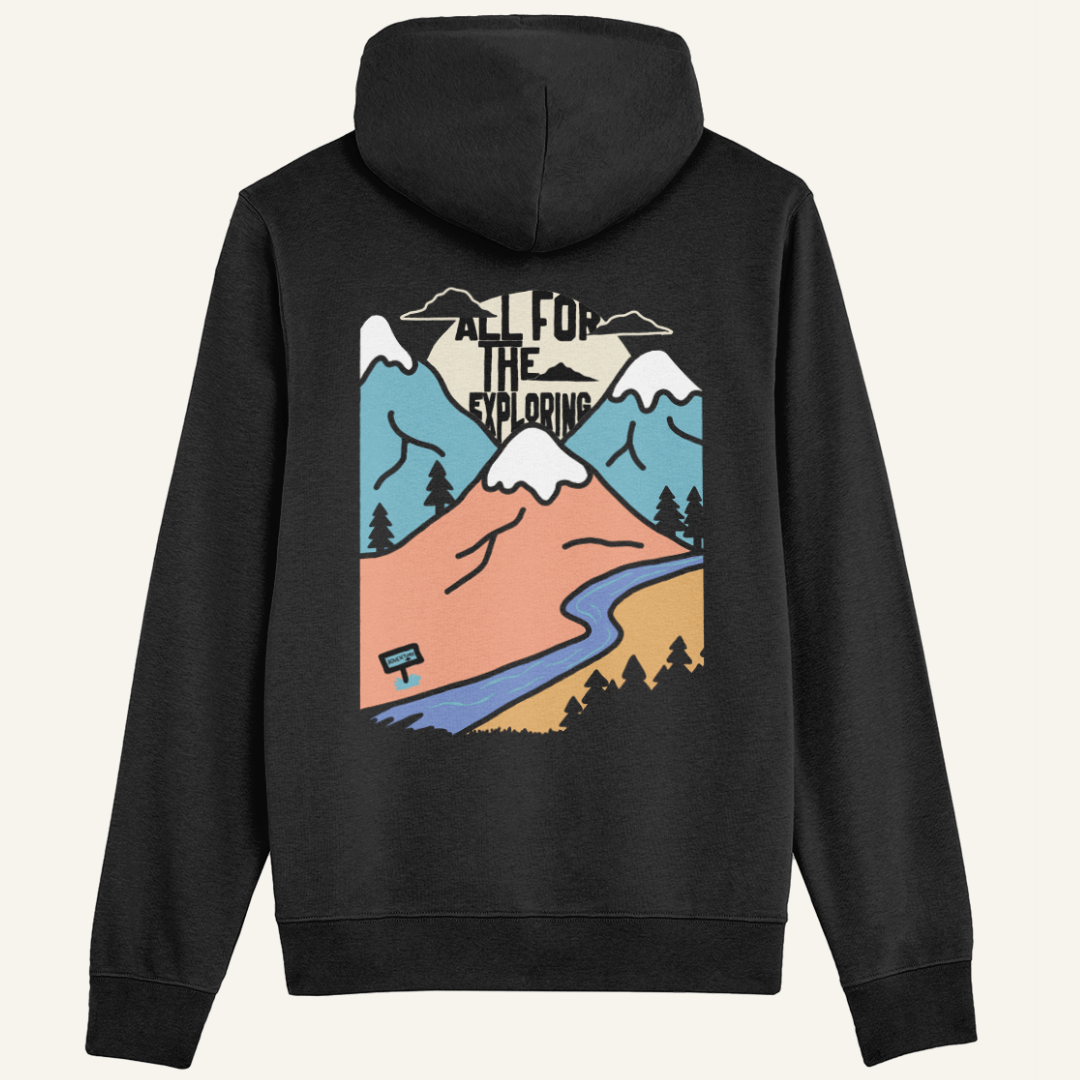 "All For the Exploring" Organic Hoodie - Lynch & Loose Clothing