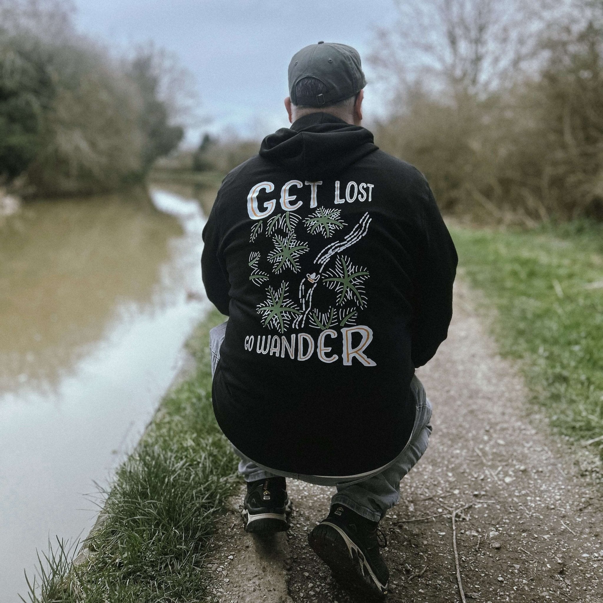 "Get Lost Go Wonder" Organic Hoodie - Lynch & Loose Clothing