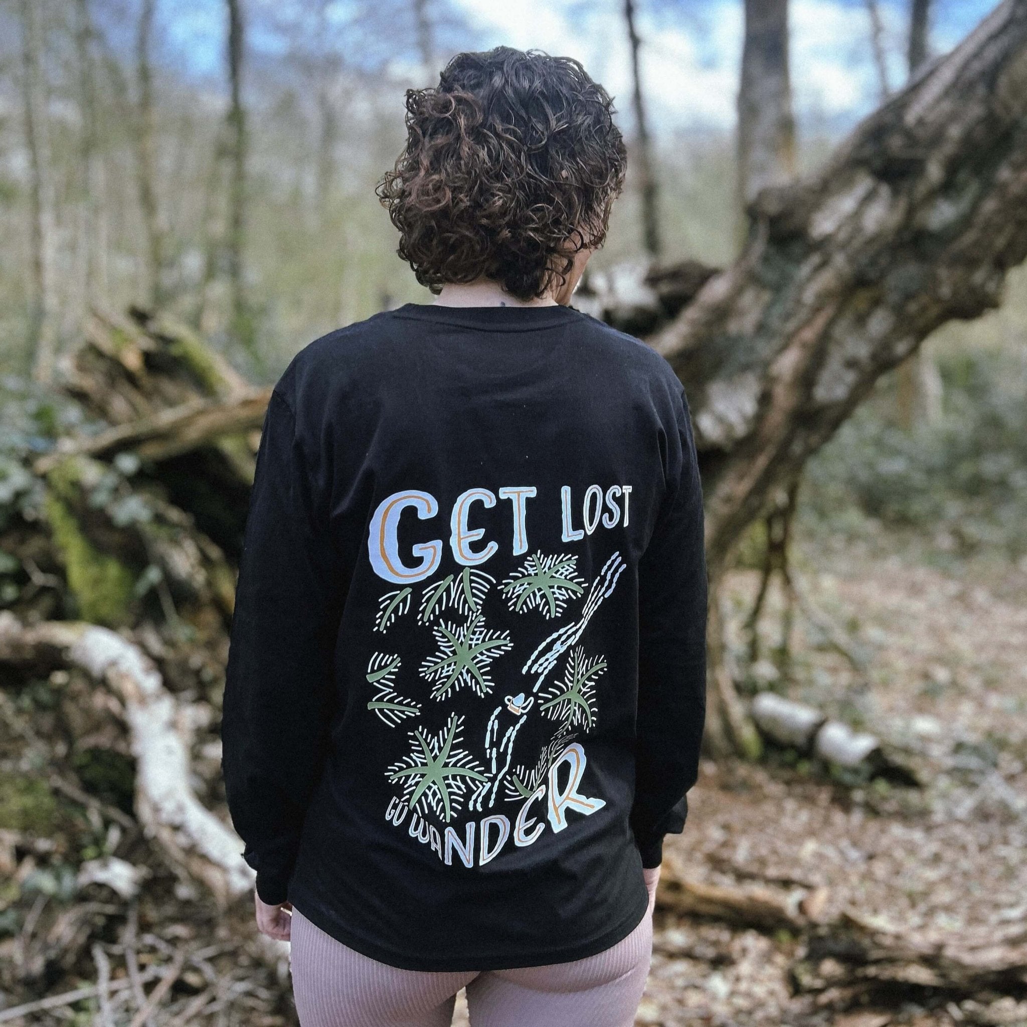 "Get Lost Go Wonder" Organic Long Sleeve Tee - Lynch & Loose Clothing