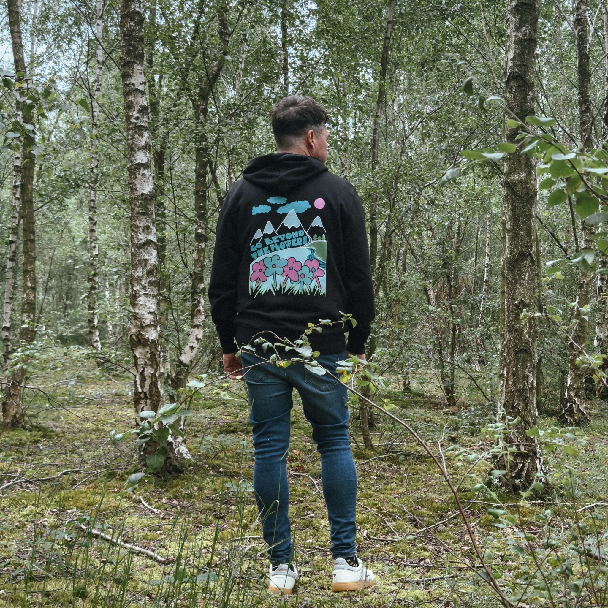 "Go Beyond The Flowers" Organic Hoodie - Lynch & Loose Clothing