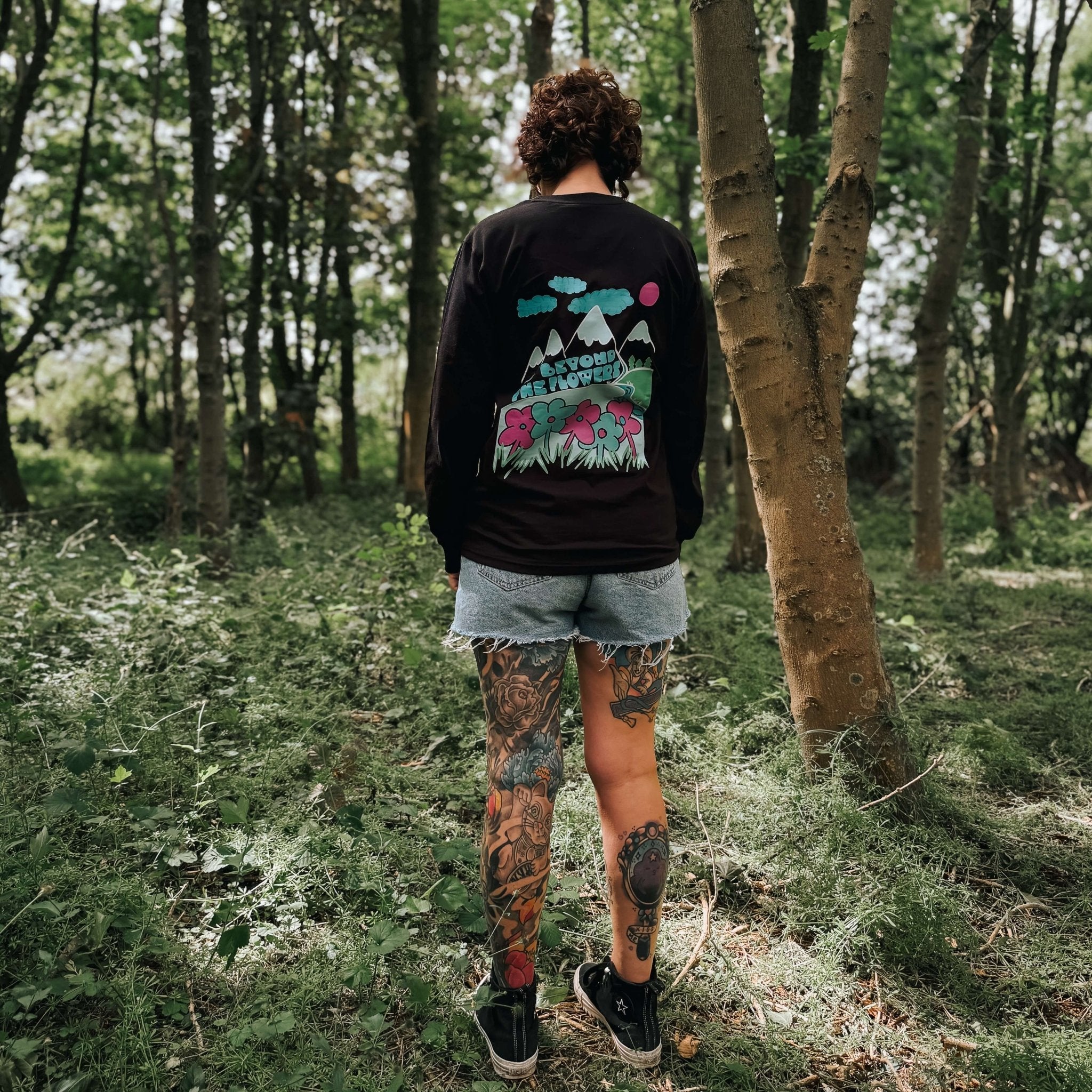 "Go Beyond The Flowers" Organic Long Sleeve Tee - Lynch & Loose Clothing