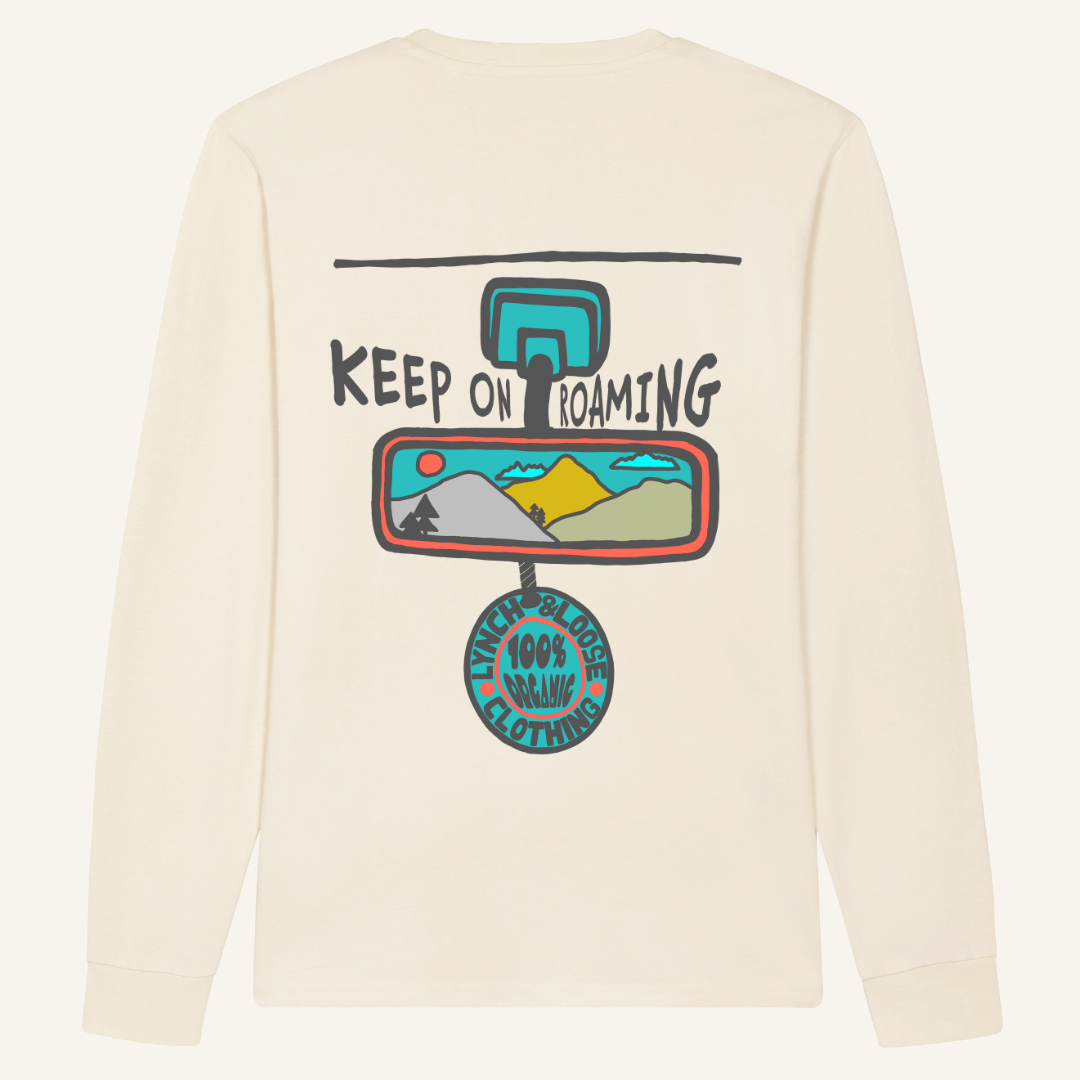 "Keep On Roaming" Organic Long Sleeve Tee - Lynch & Loose Clothing