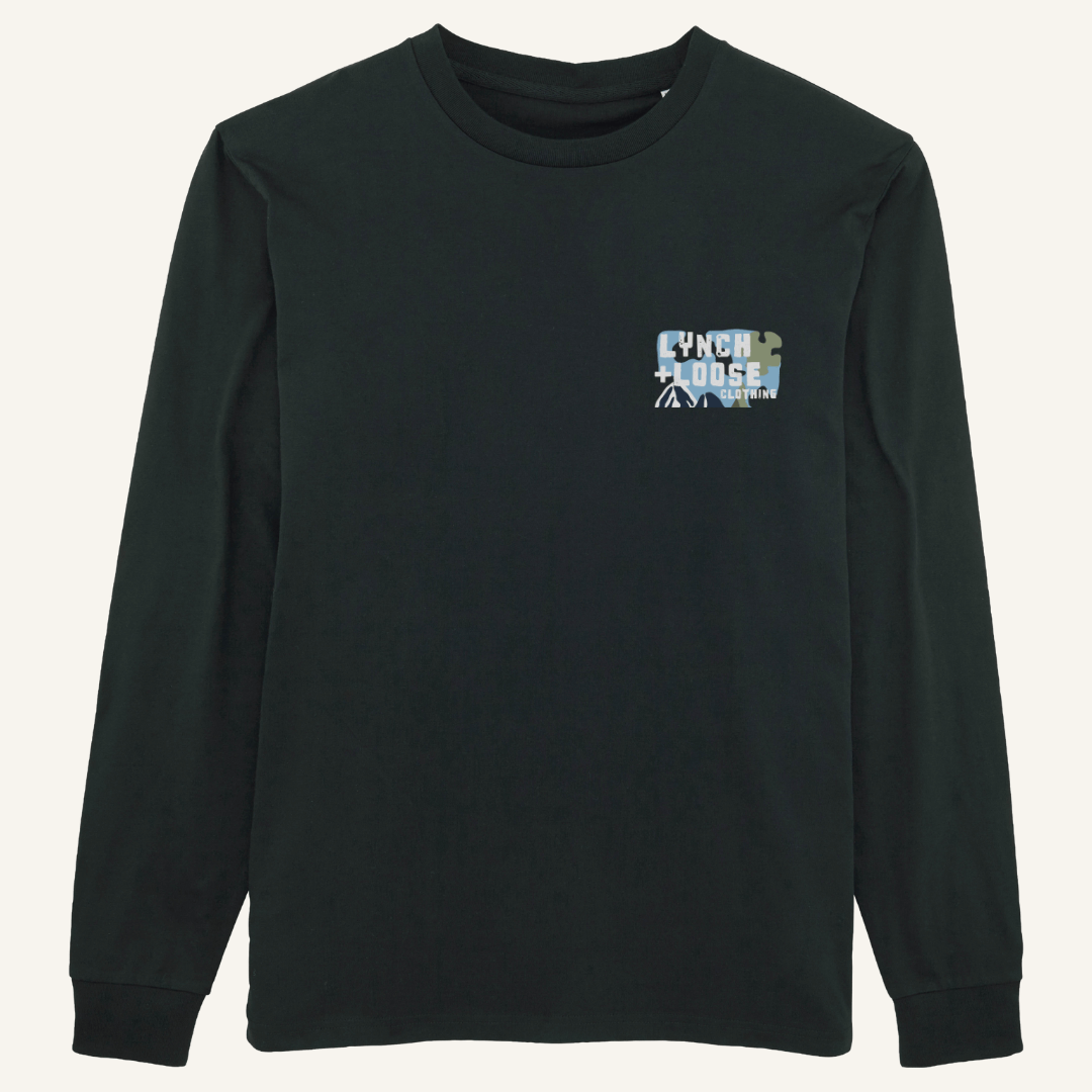 "Missing Piece" Organic Long Sleeve Tee - Lynch & Loose Clothing