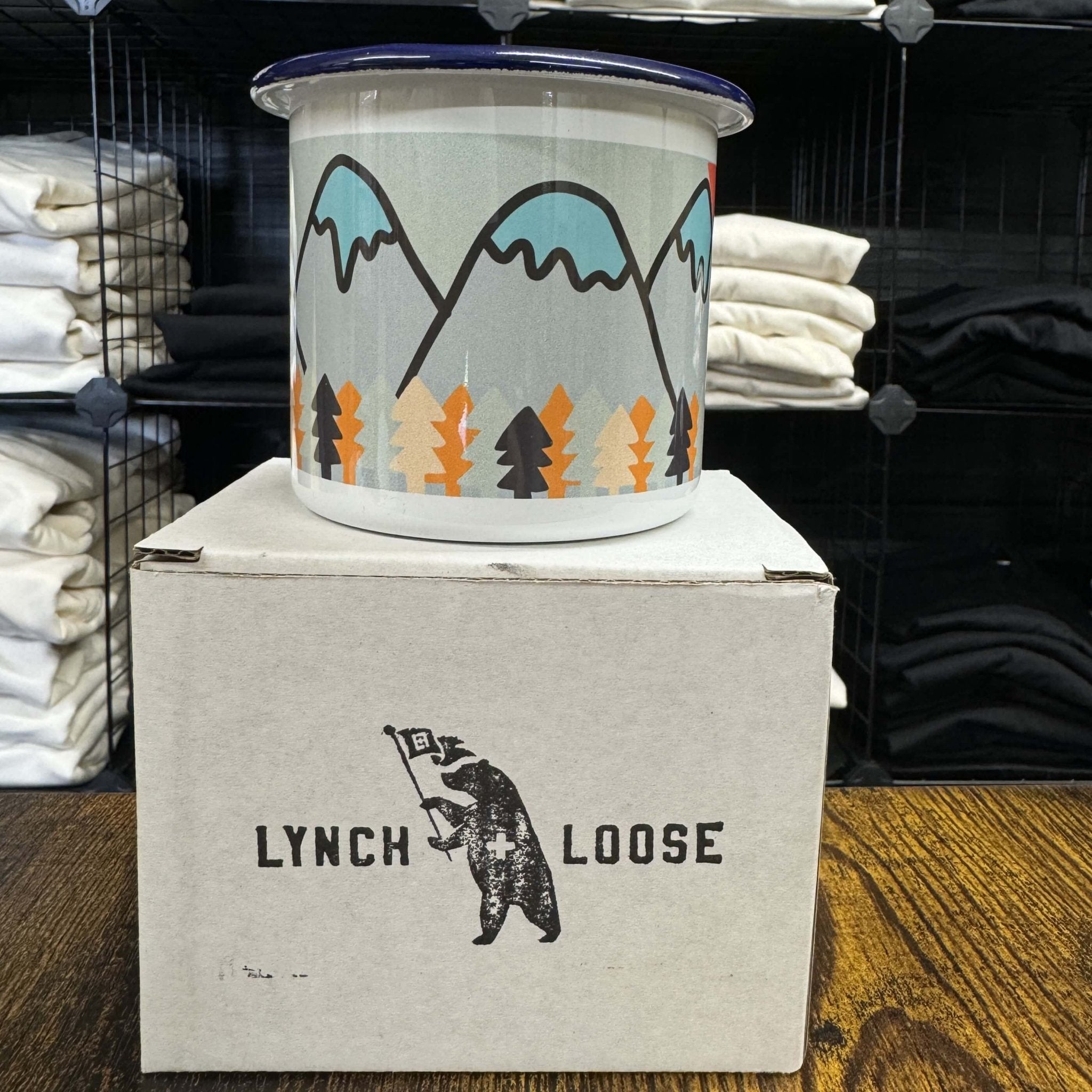 "Mountain View" Enamel Mug - 330ml - Lynch & Loose Clothing