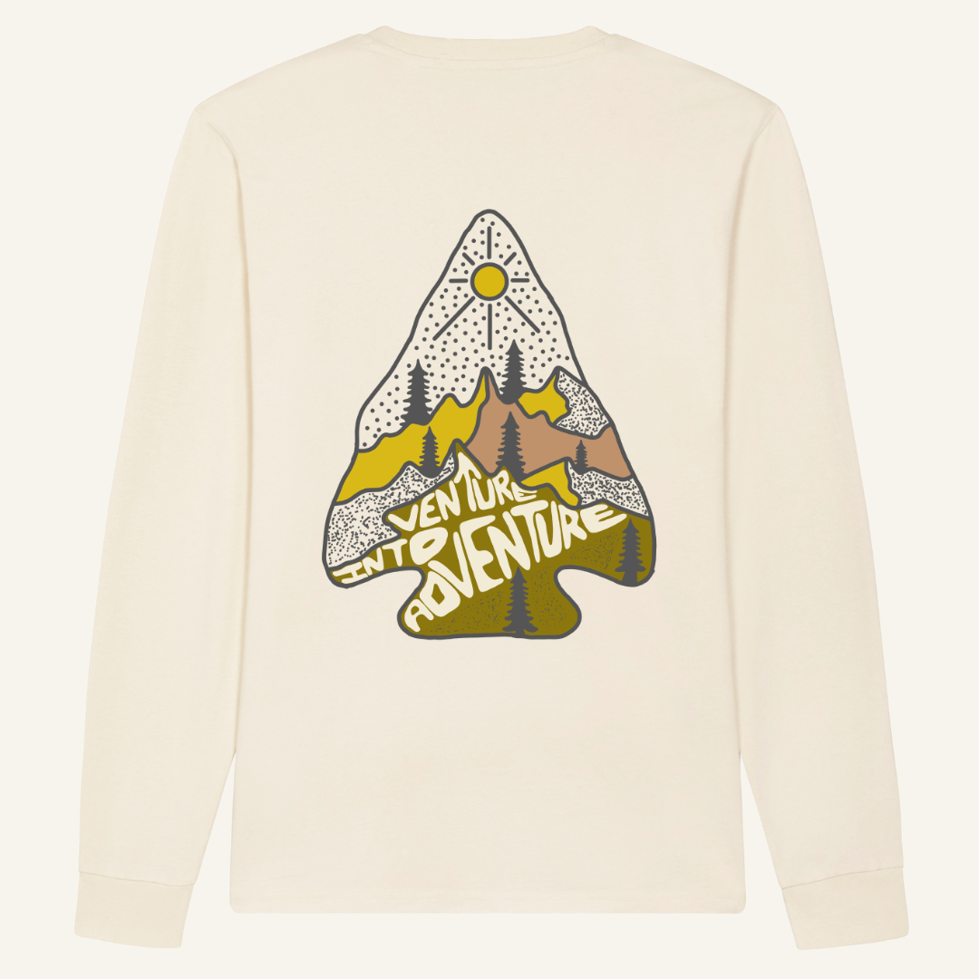 "Venture Into Adventure" Organic Long Sleeve Tee - Lynch & Loose Clothing